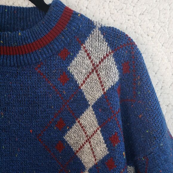 Vintage Gian Alberto Knit Sweater Mens XL 46”x25” Italy Wool Old Money Grandpa - Picture 3 of 10